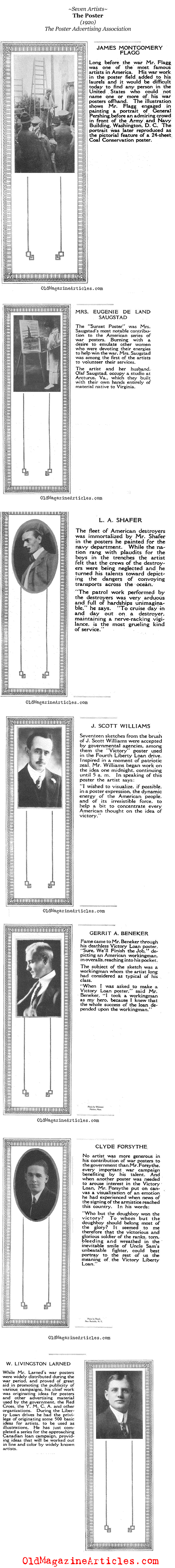 James Montgomery Flagg and Six Other W.W. I Poster Artists  (The Poster, 1920)